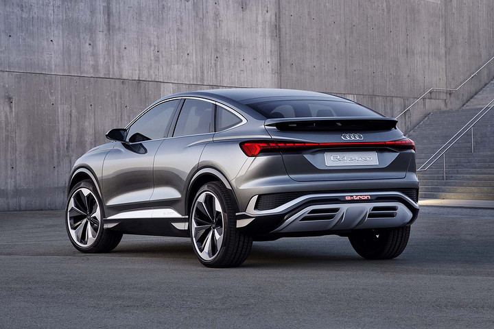 奥迪q4 sportback e-tron概念车发布 续航450km